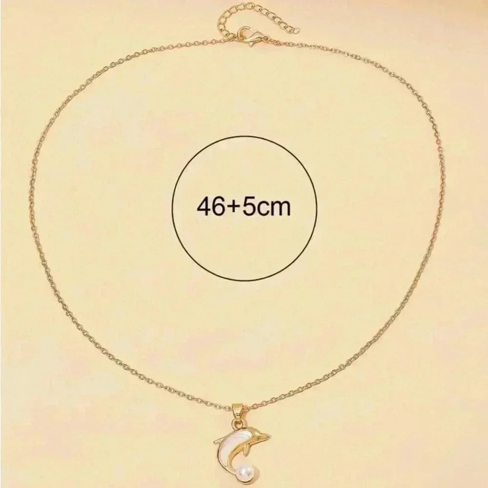 ⚠️Clearance Dolphin Pendant Necklace Yellow Gold - Picture 2 of 6